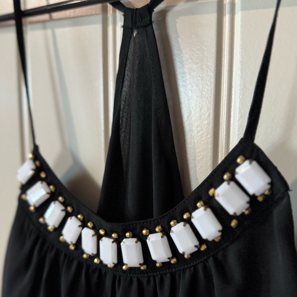 3/for $10 🍒 - *NWOT* Racerback Black Halter Top with Accented Necline (Medium) - Picture 3 of 7